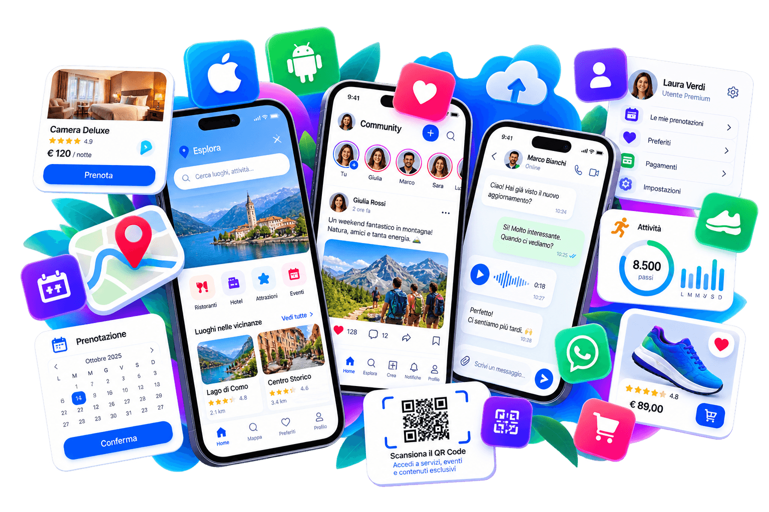 Panoramica di diverse tipologie di applicazioni mobile